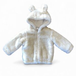 Restoration Hardware Baby & Child Luxe Faux Arctic Fox Fur Jacket Girls 2-3YRS